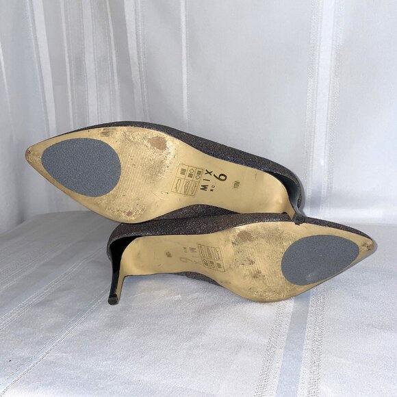 Glitter Sock Boots Size 10M Mix No. 6 CADAORIA 3" Heel - Picture 8 of 11